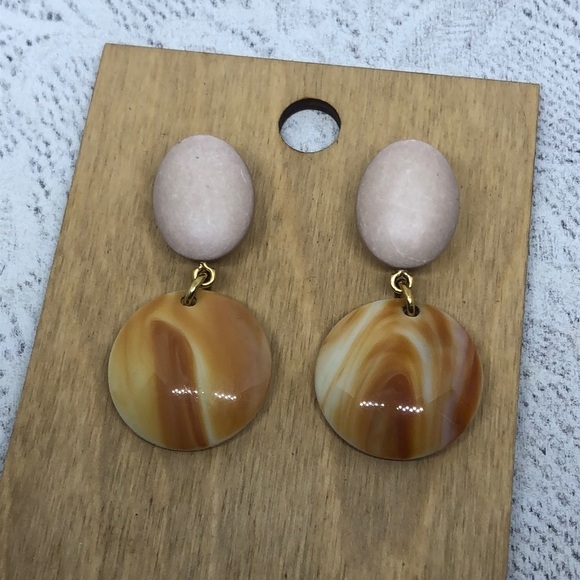 J.crew marbled look statement earrings. - Picture 2 of 4